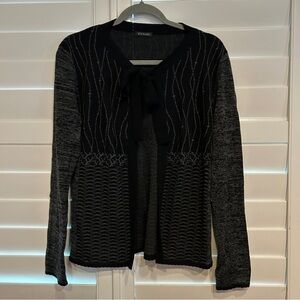 Steinunn Icelandic Couture Handknit Merino WoolTie Front Cardigan Sweater Large